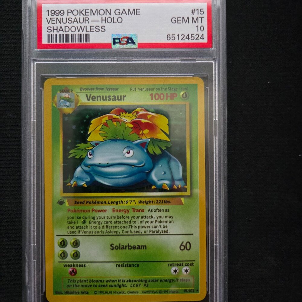 Pokémon PSA Venusaur (Replica) Holographic Card